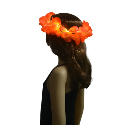 Women's LED Hawaiian Lei Headband | Vibrant & Fun Party Accessory