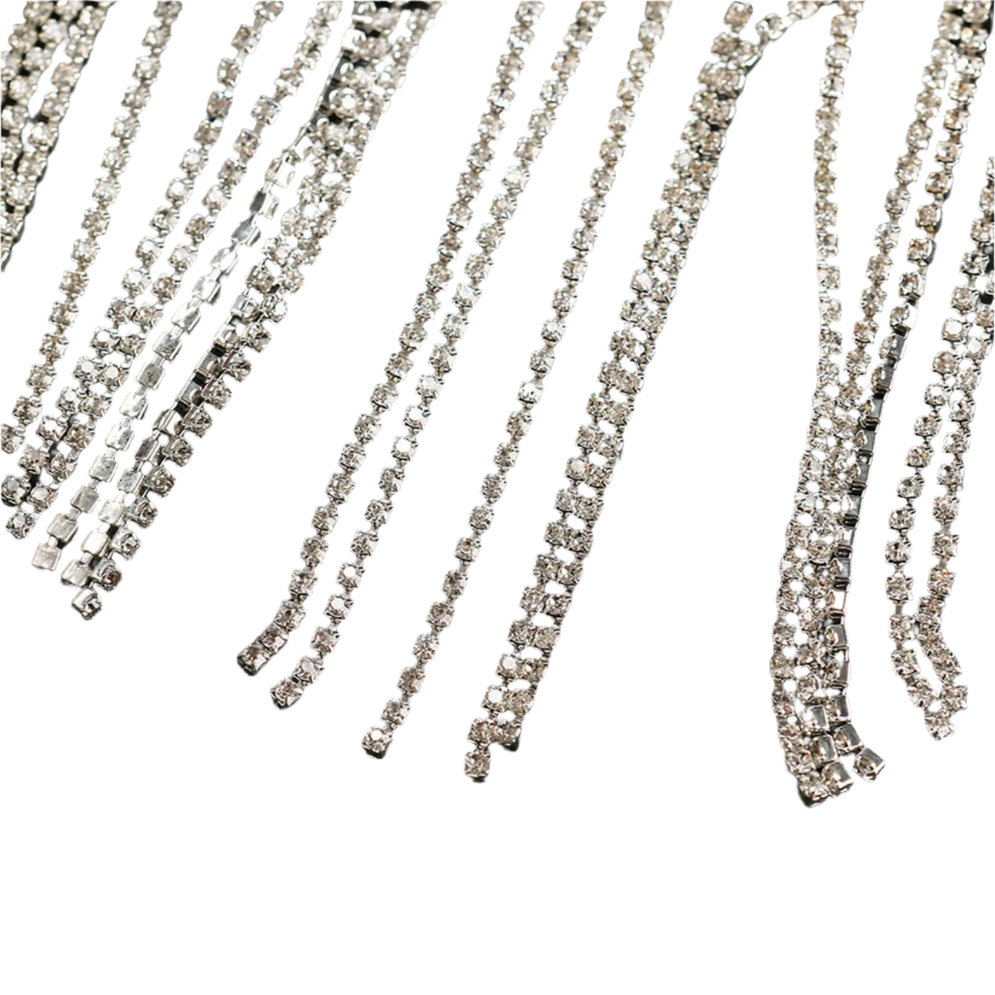 diamond tassel suspender crop top with crystal splicing for resort fashion wear