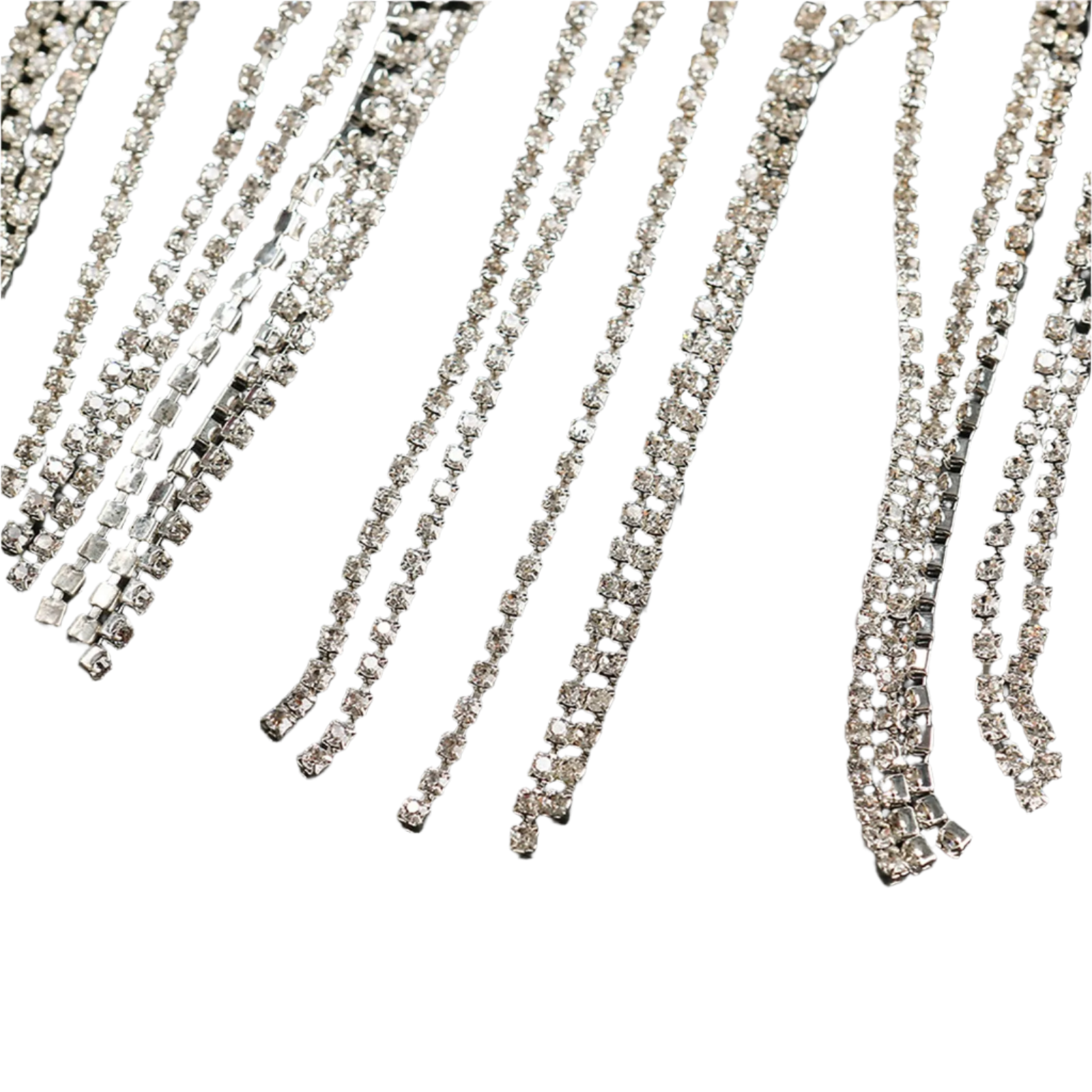 diamond tassel suspender crop top with crystal splicing for resort fashion wear