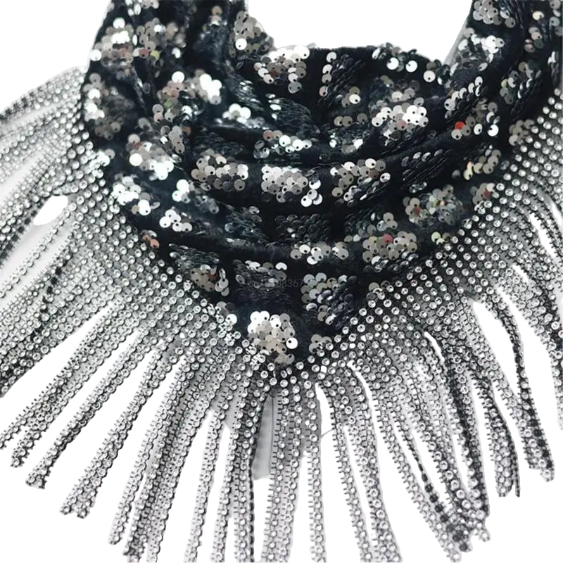 Rhinestone Bandana Head Wrap – Sparkly Turban Scarf for Women & Men