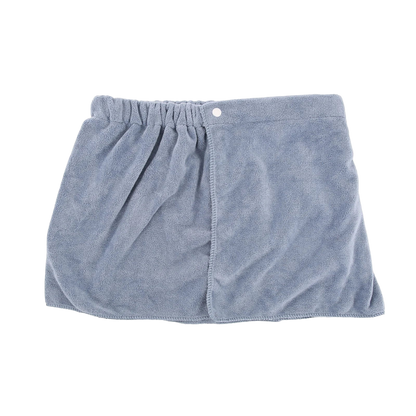 Blue towel skirt on a white background