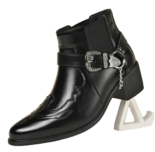 Men’s Western Ankle Boots | Buckle Strap Cowboy Boots