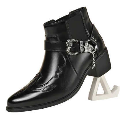 Men’s Western Ankle Boots | Buckle Strap Cowboy Boots
