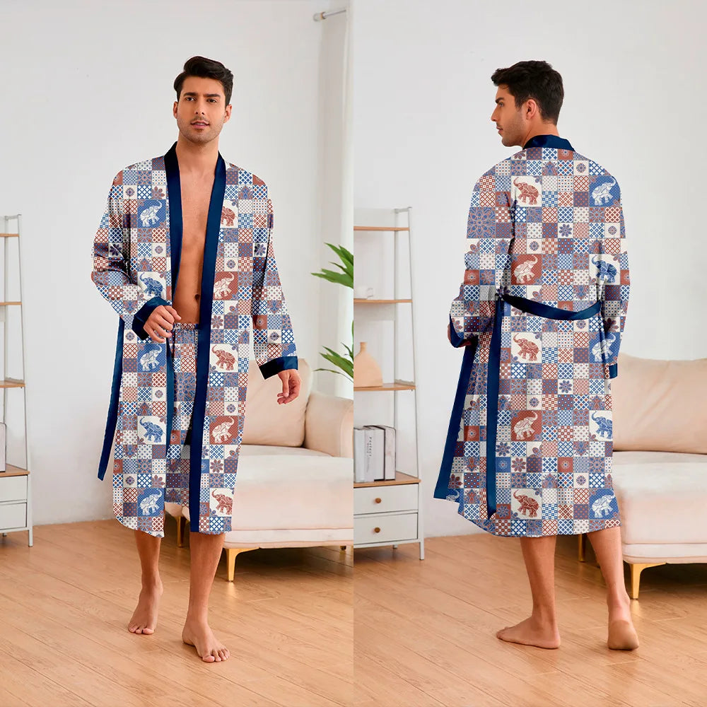 Satin Kimono Sexy Sleepwear Bathrobe