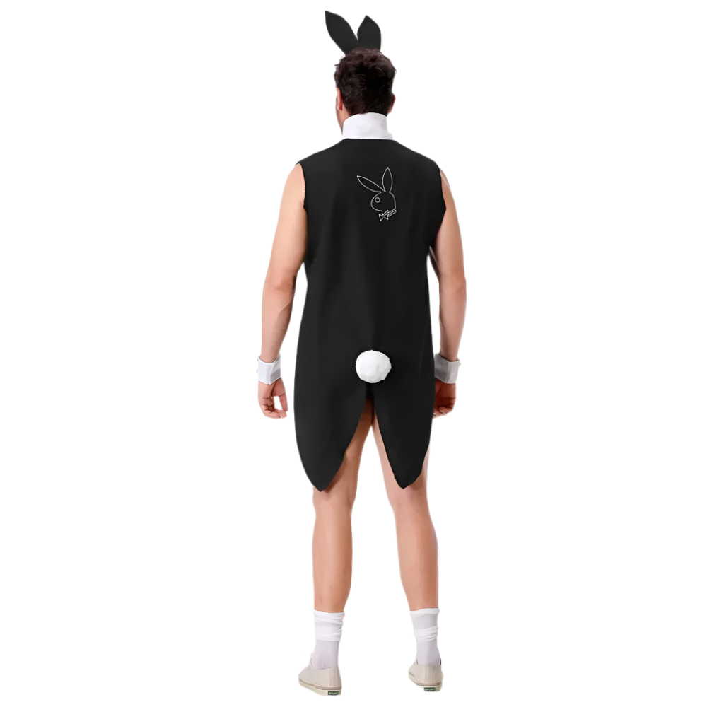 Men's Theme Night Costume Set featuring complete waiter-style design for adult resort events