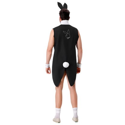 Men's Theme Night Costume Set featuring complete waiter-style design for adult resort events