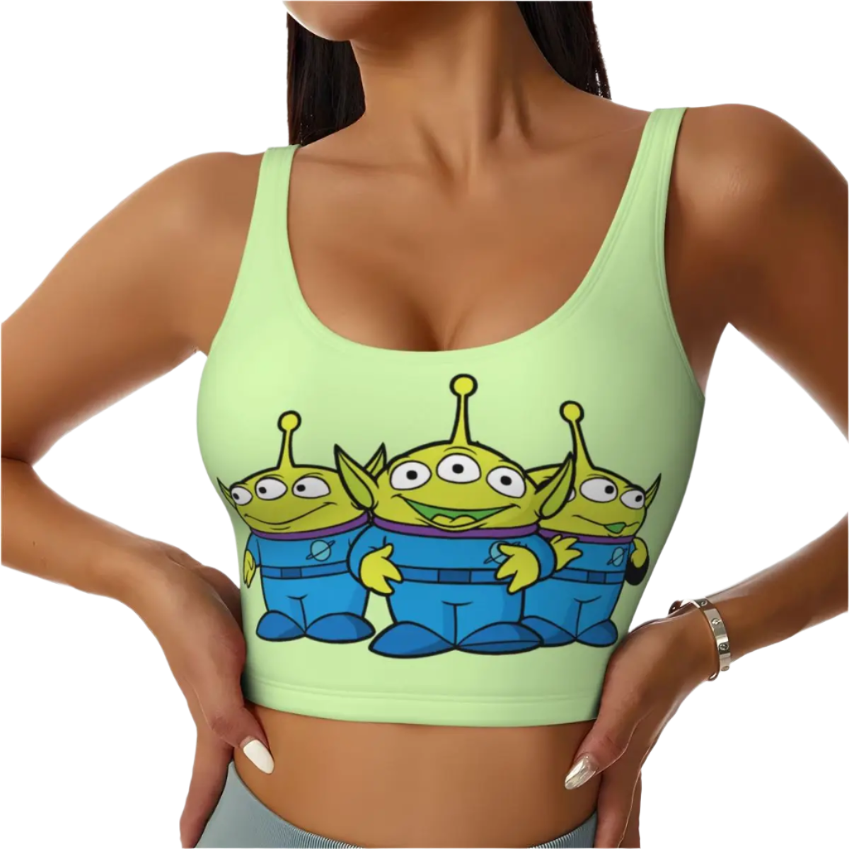 Toy Story Aliens Cartoon Sports Bra Women's