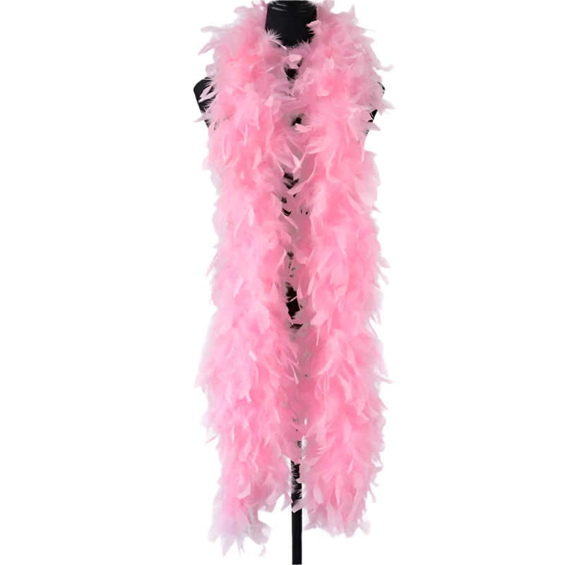 Plush turkey feather boa wrap for resort theme nights and vintage parties

