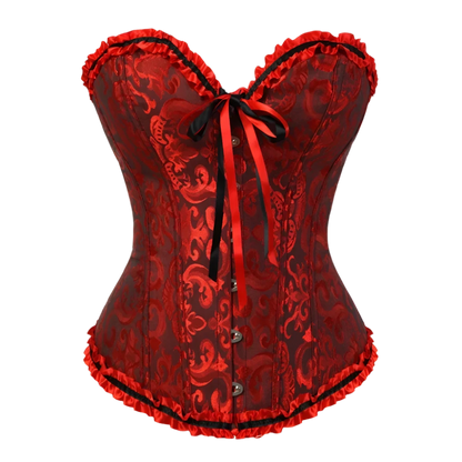 Red Black Corset Dresses Burlesque Lingerie for Women