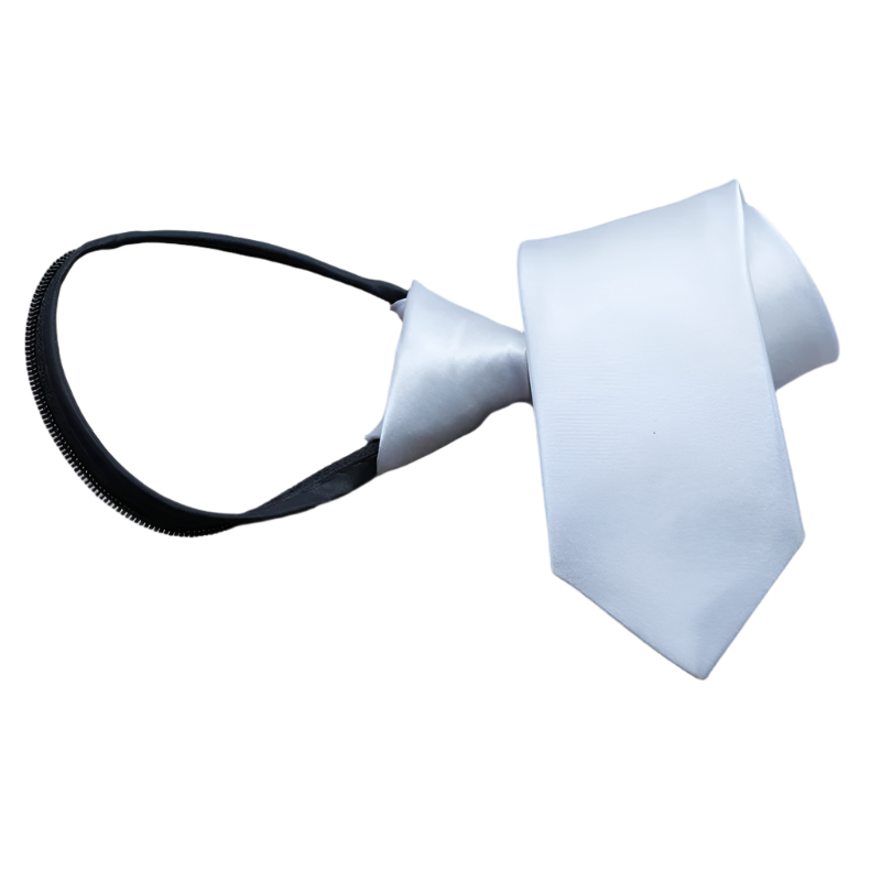 Classic white necktie - perfect for resort formal wear and Gatsby theme nights