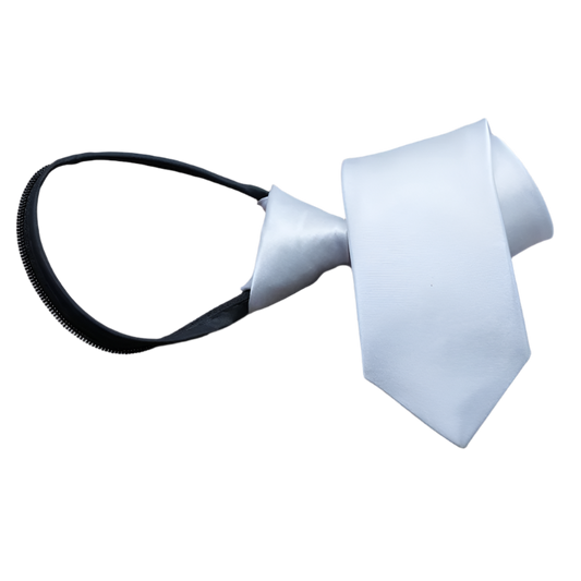 Classic white necktie - perfect for resort formal wear and Gatsby theme nights