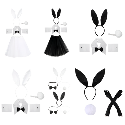 Complete Bunny Theme Costume Set featuring tutu dress and headband for adult resort events