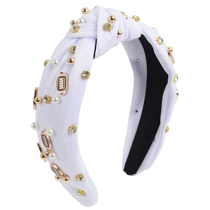Women’s Football Headband | Rhinestone Game Day Hair Accessory