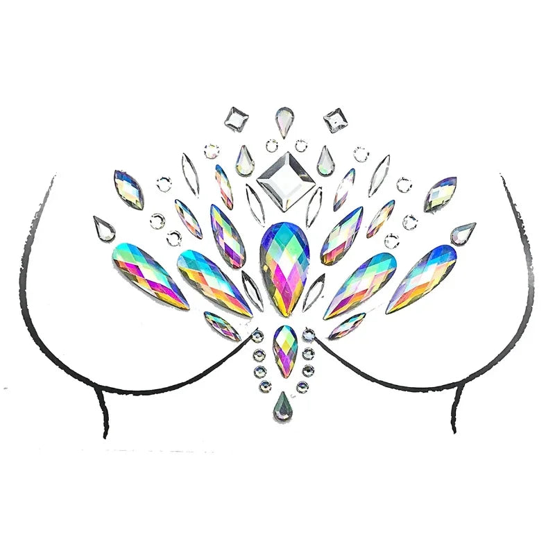 Rhinestone Face & Body Jewels – Crystal Stickers & 3D Tattoos