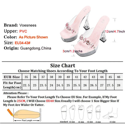 Crystal Platform Slippers