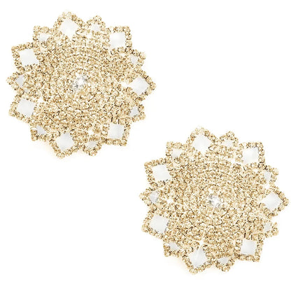 1 Pair Full Rhinestone Nipple Cover Reusable Sexy Women Nipple Pasties Breast Pad Silicone Self Adhesive Nipple Accessories