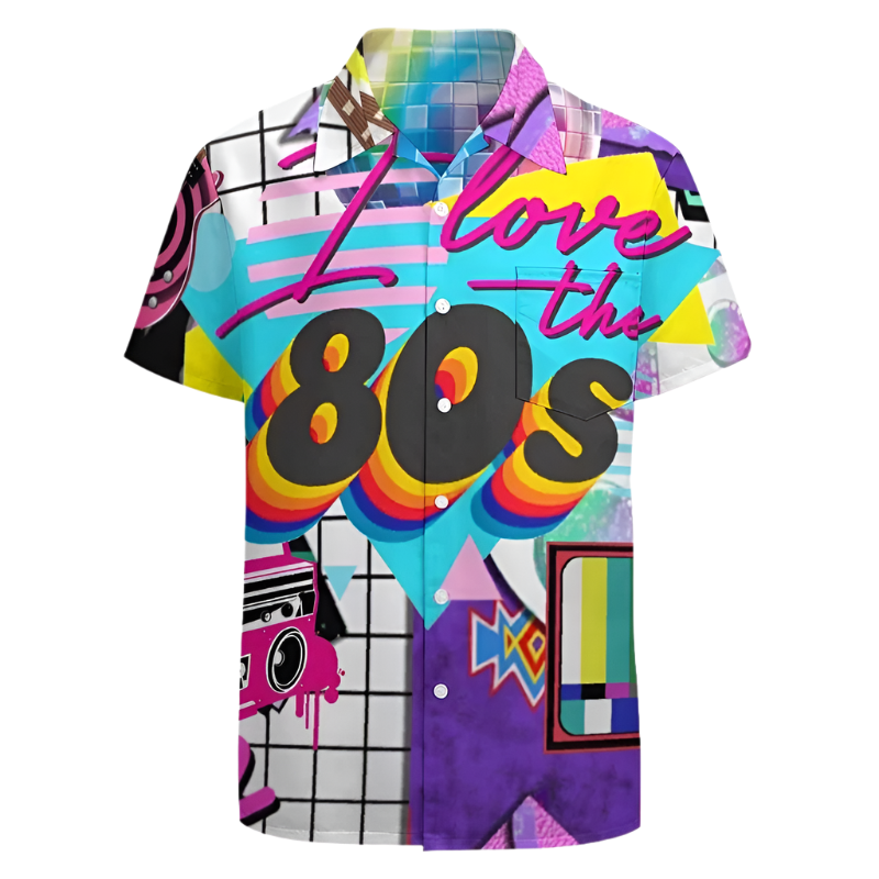 Vintage Graffiti Shirts for Men Clothing