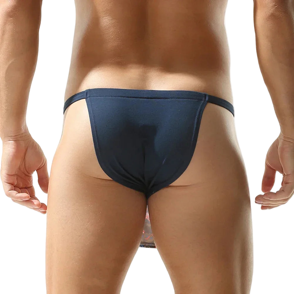 Navy blue men's underwear on a white background