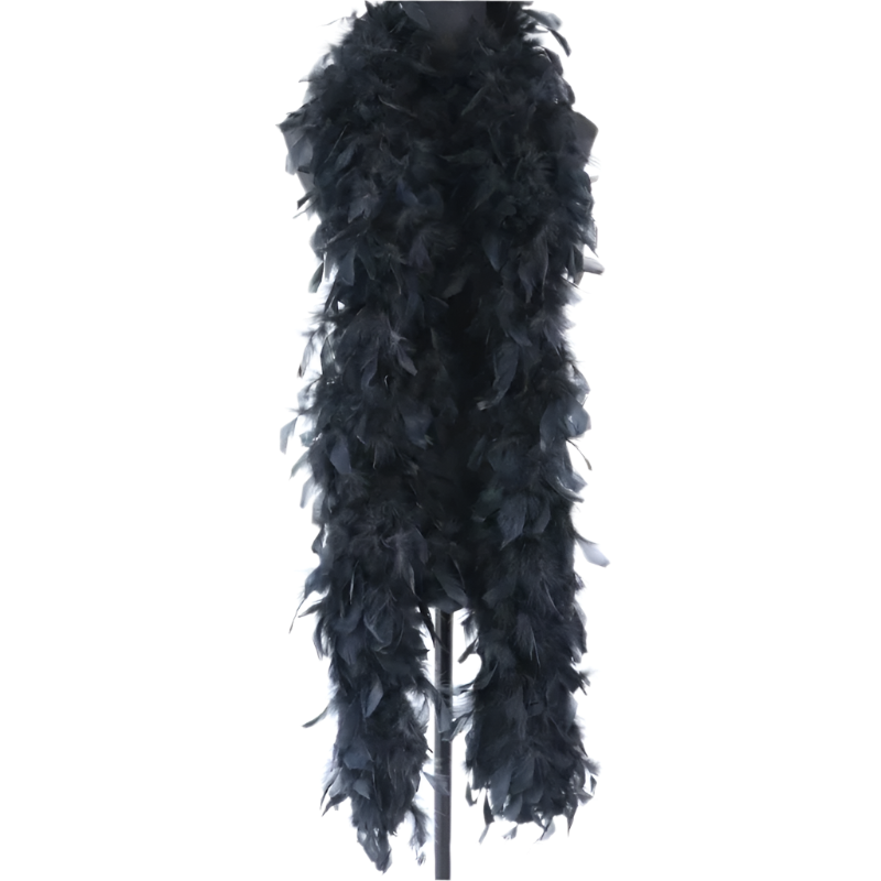 Plush turkey feather boa wrap for resort theme nights and vintage parties

