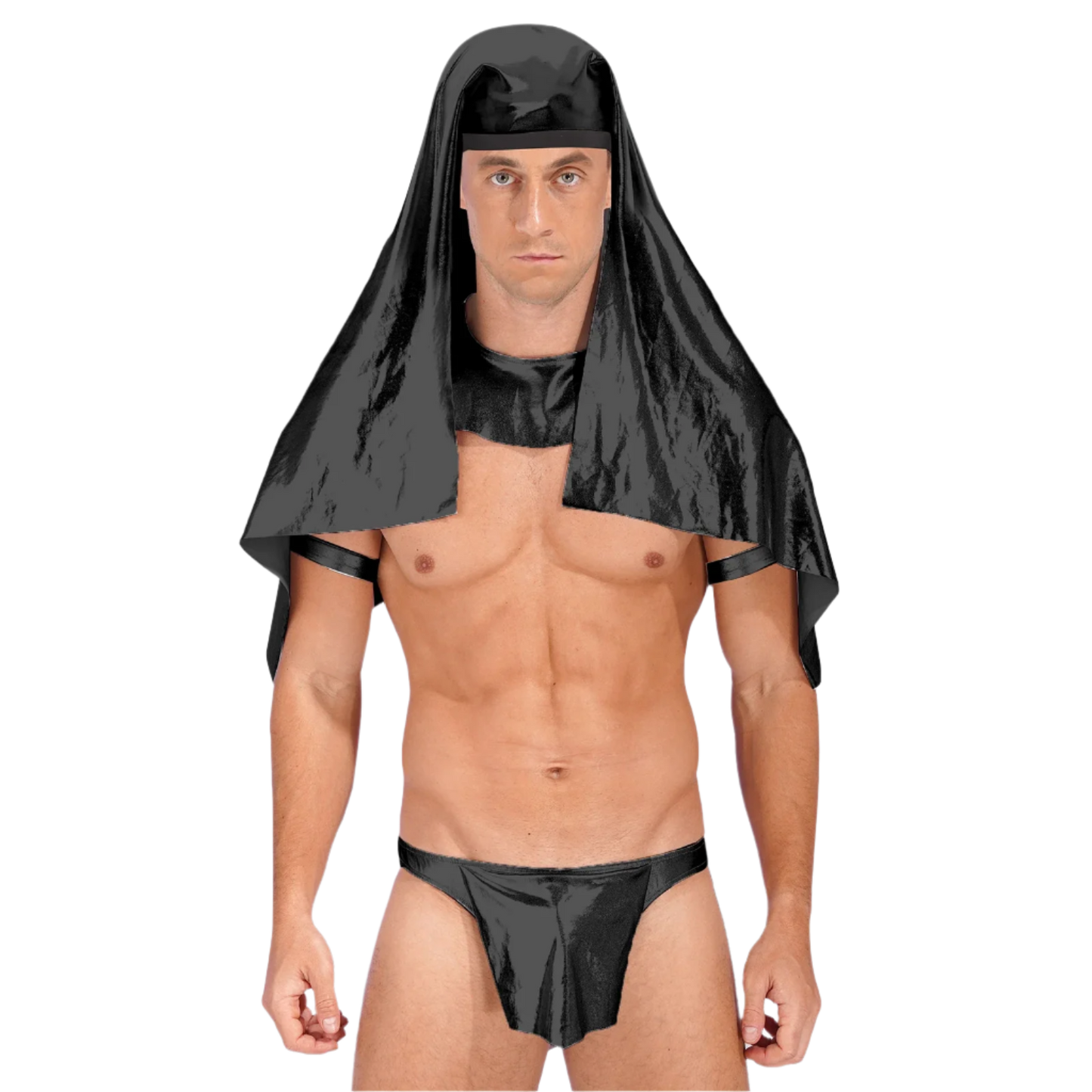 Men's Sexy Prince Cosplay Outfit | Metallic Headpiece & G-string Thong