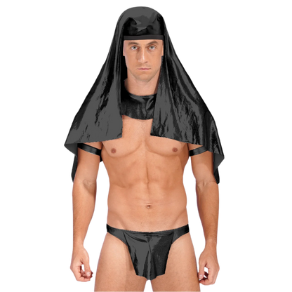 Men's Sexy Prince Cosplay Outfit | Metallic Headpiece & G-string Thong