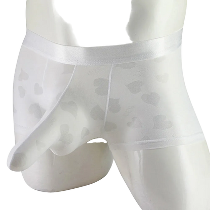 White sheer skirt on a mannequin against a white background