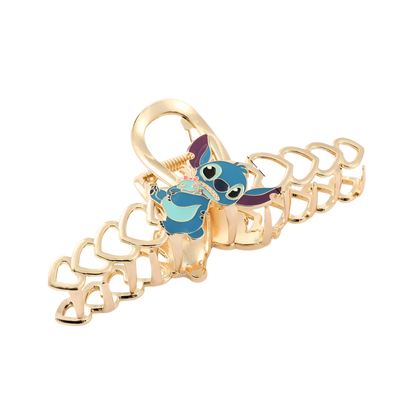 Stitch character hair claw clips with casual beach design for resort wear

