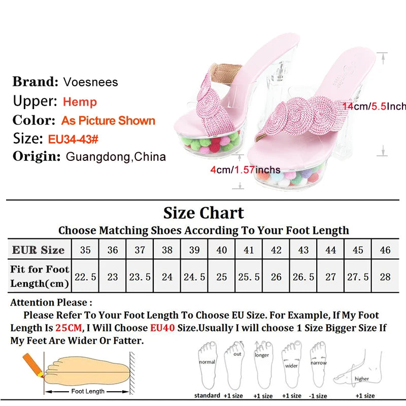 Crystal Pink Platform Slides