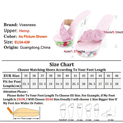 Crystal Pink Platform Slides