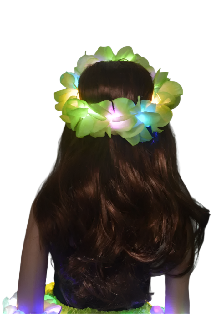 Women's LED Hawaiian Lei Headband | Vibrant & Fun Party Accessory