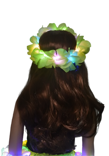 Women's LED Hawaiian Lei Headband | Vibrant & Fun Party Accessory