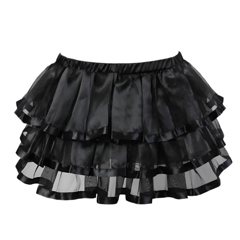 Multi-color plus size tulle tutu skirt with pleated design for resort dance wear

