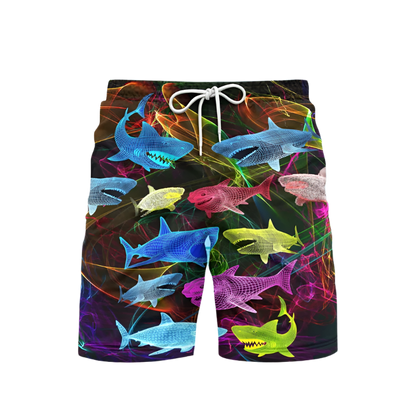 Print Beach Shorts featuring sophisticated marine life design, perfect for luxury adult resort theme nights