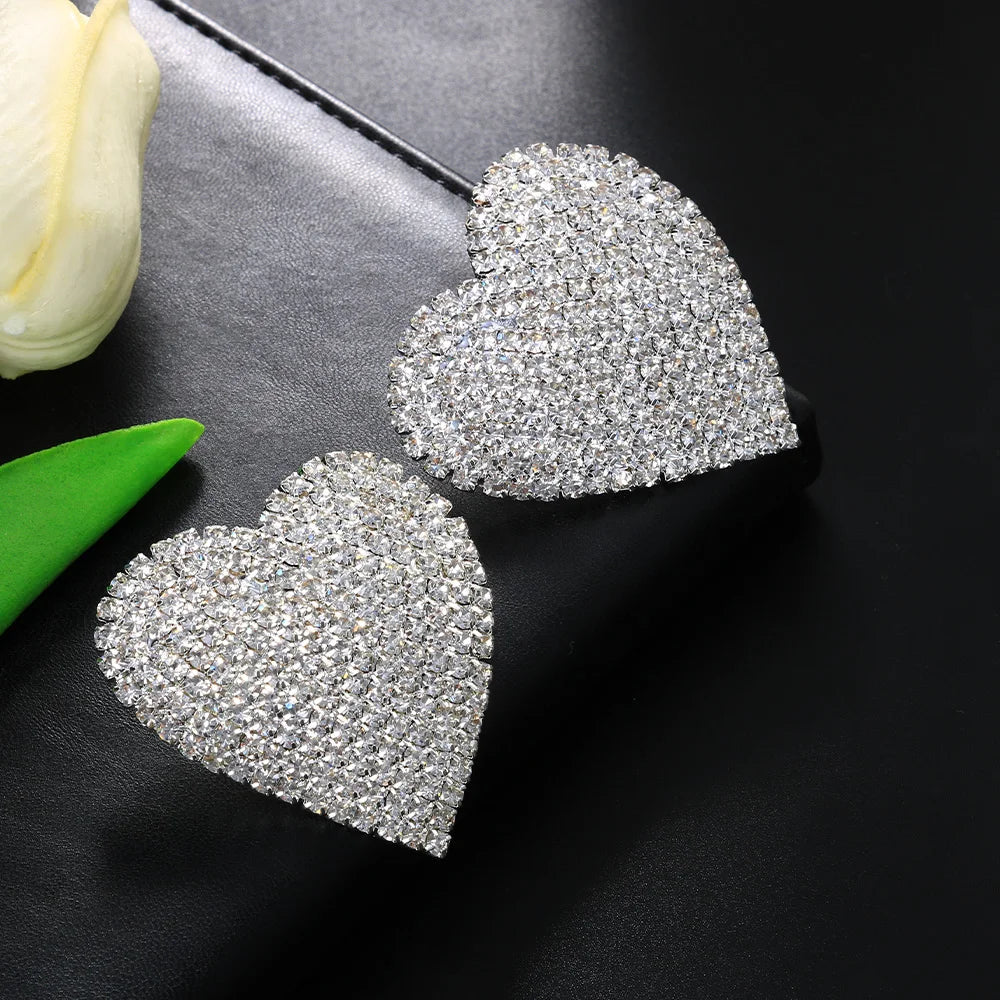 XSBODY 2 PCS Rhinestone Heart Tassel Nipple Stickers Breast Petals Women Sexy Body Chain Cover Nipple Pasties Sticker Jewelry
