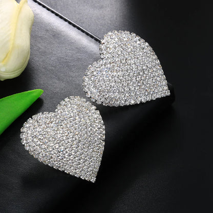 XSBODY 2 PCS Rhinestone Heart Tassel Nipple Stickers Breast Petals Women Sexy Body Chain Cover Nipple Pasties Sticker Jewelry