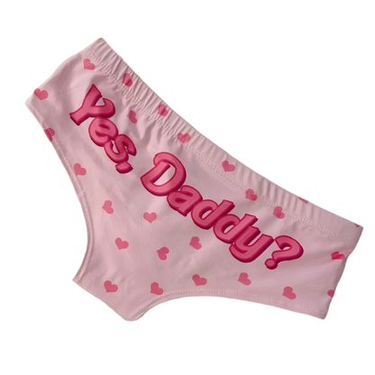 Pink Love Pattern Hip-Lifting Thong - Cute Theme Night Underwear