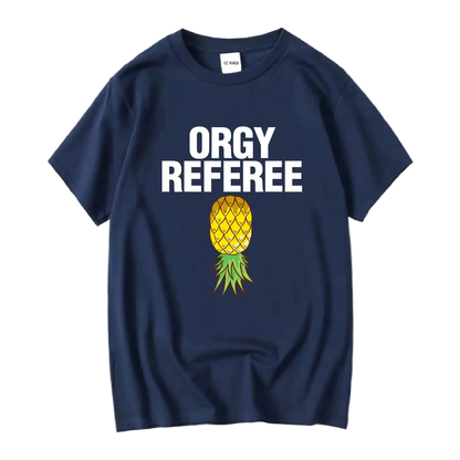 Men's Orgy Referee T-Shirt | Funny Swinger & Game Day Party Shirt