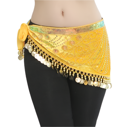 Bead Embroidery Belly Dance Hip Scarf | 6 Color Options for Women