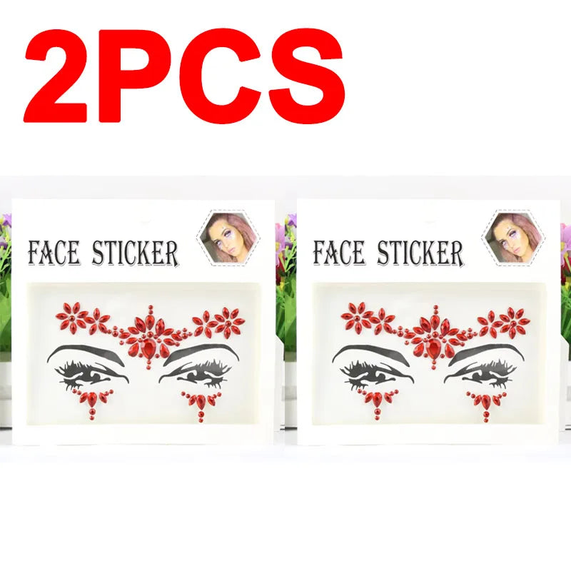 Women’s Rhinestone Face Gems | Crystal Festival Makeup Stickers