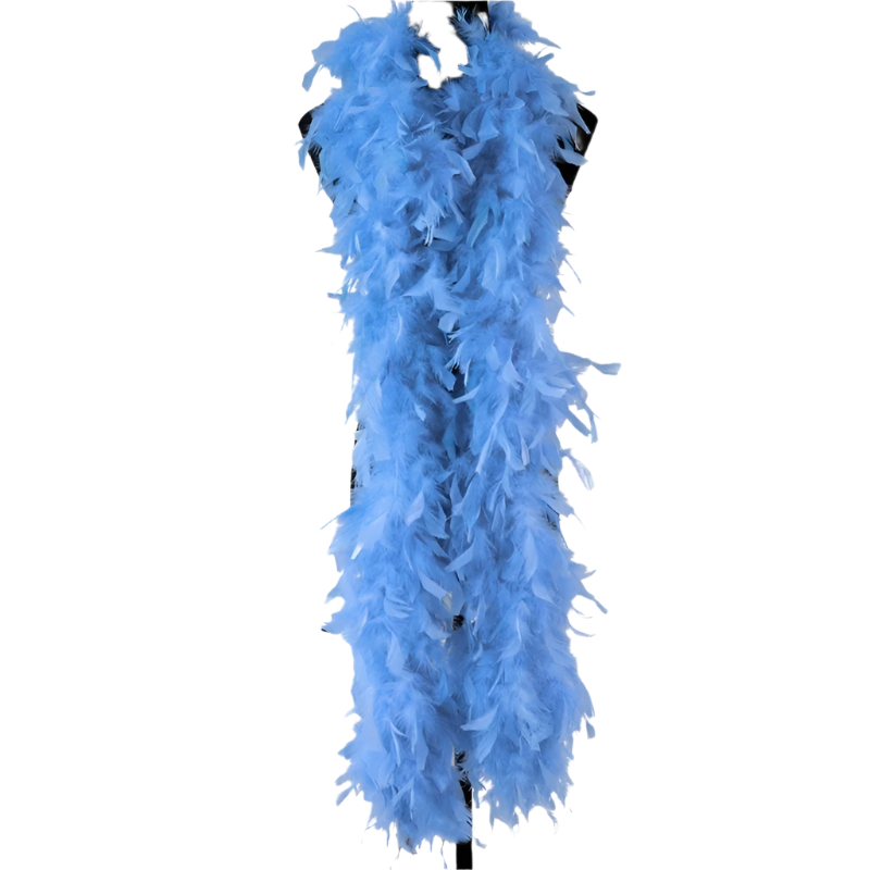 Plush turkey feather boa wrap for resort theme nights and vintage parties

