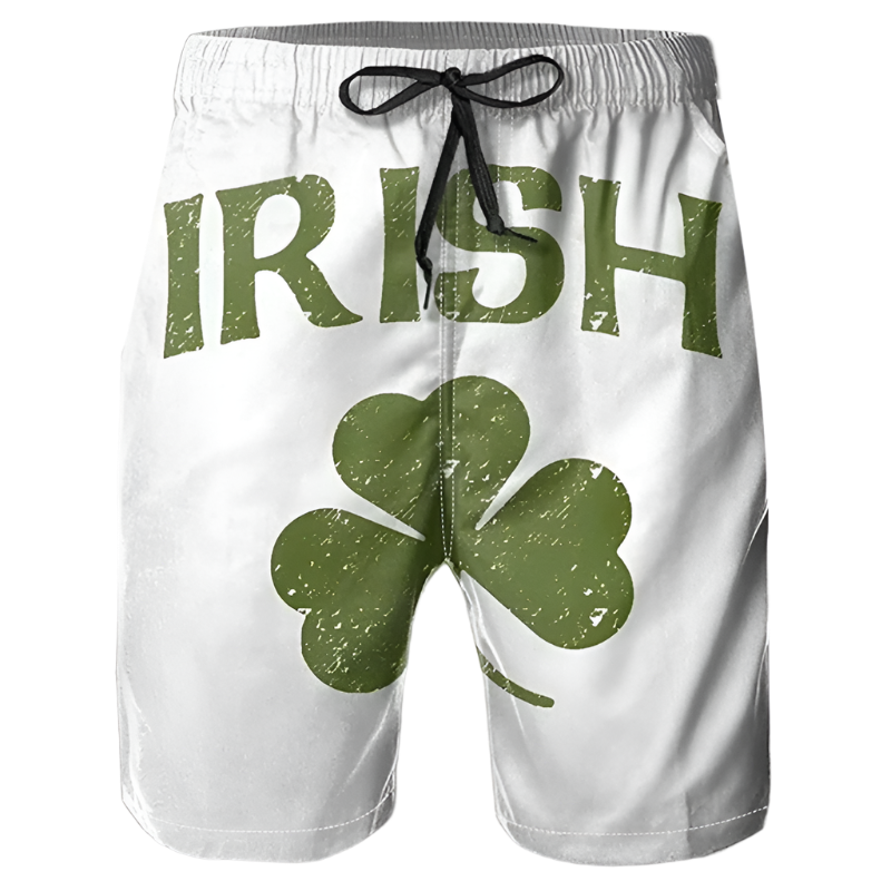 Shamrock Element St. Patrick’s  Day Green Beach Shorts