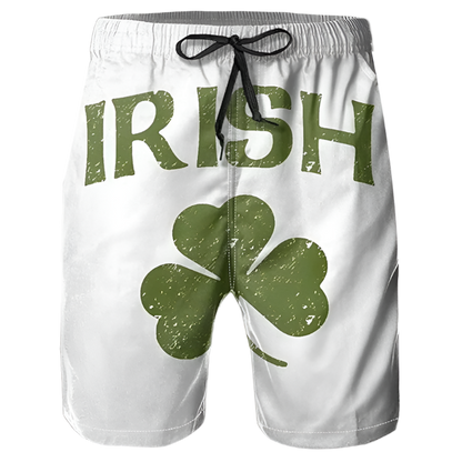 Shamrock Element St. Patrick’s  Day Green Beach Shorts