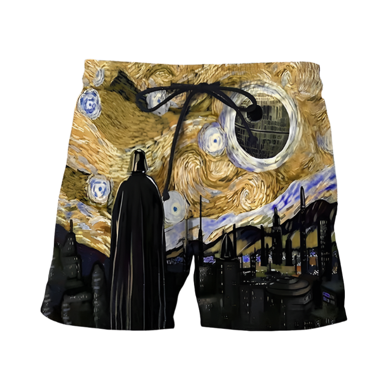 Star Wars Oil Painting Art Men's  Swimming Trunks