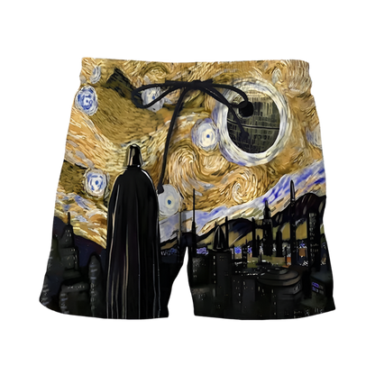 Star Wars Oil Painting Art Men's  Swimming Trunks