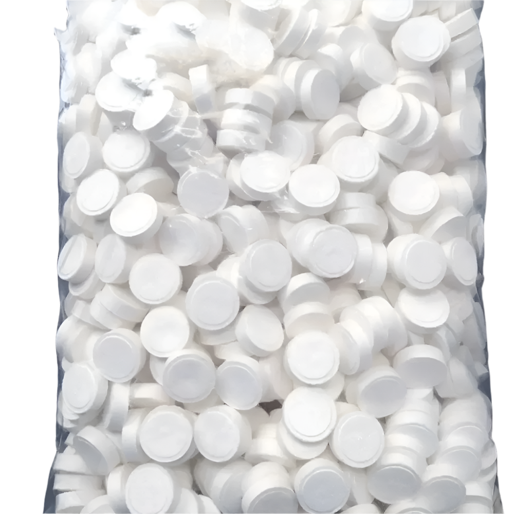 Compressed Towels: A collection of white compressed towels packaged in transparent tubes, ready for use when expanded with water