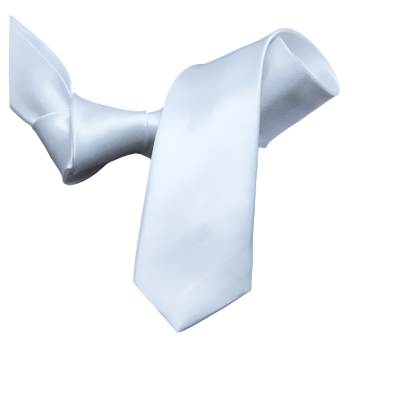 Classic white necktie - perfect for resort formal wear and Gatsby theme nights