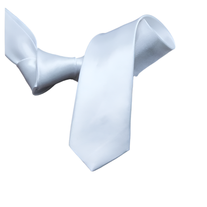 Classic white necktie - perfect for resort formal wear and Gatsby theme nights