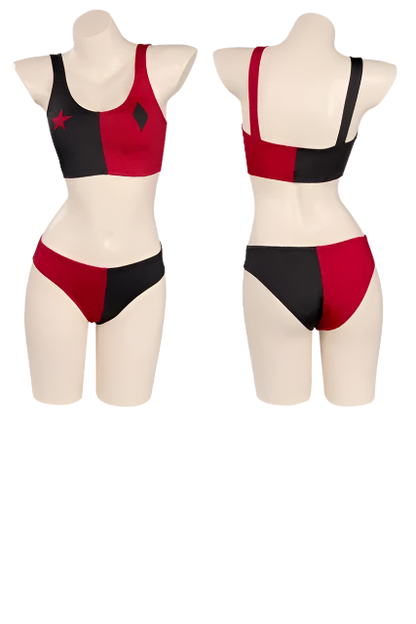 Playful villain-inspired backless bodycon mini dress for themed resort wear