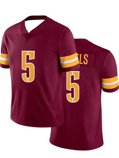 Maroon sports jersey with number 5 and 'ELS' on a white background