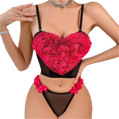 love sexy see-through sex fun set comfortable ultra-thin mesh underwear two-piece set